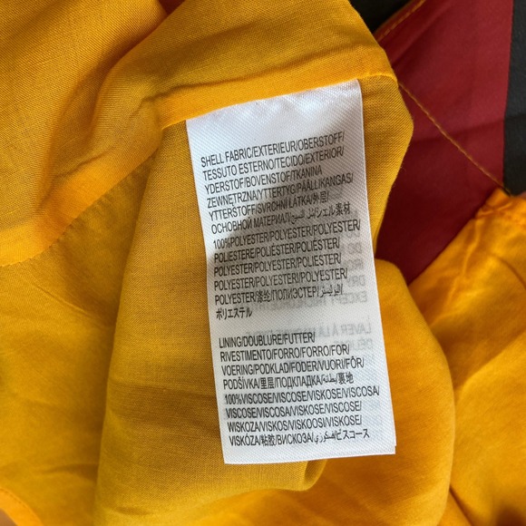 Farm Rio Short Sleeve Wrap Front Maxi Dress Orange Brown Womens Large Petite - Picture 15 of 16